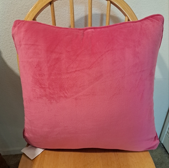SOLD- Juicy Couture Hot Pink Velour Rhinestone Pillow - Picture 7 of 7